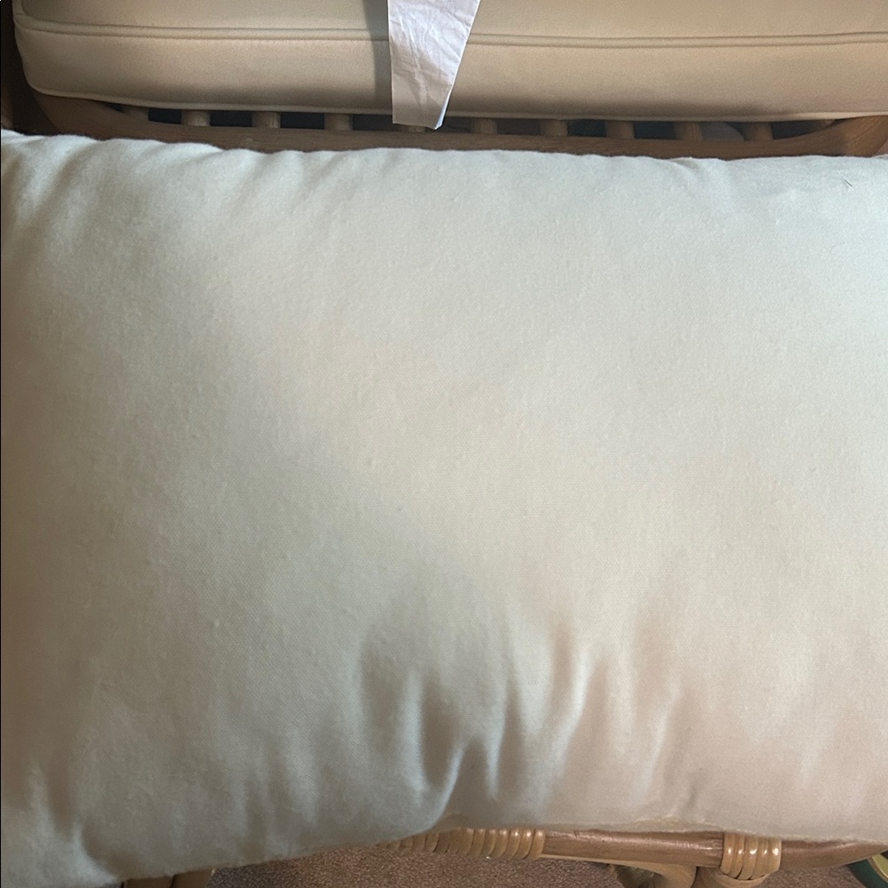 Hearth & Hand Cream and Tan Plaid Accent Pillow. 14” x 20” - Picture 2 of 6